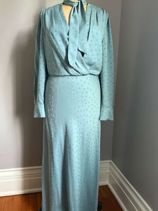 Favorite Daughter Dusty Blue Maxi Dress with Neck Scarf - Picture 4 of 12